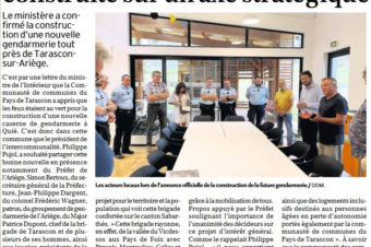 PRESSE : UNE GENDARMERIE BIENTÔT CONSTRUITE.